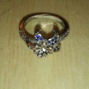 Blue sapphire ring 925
